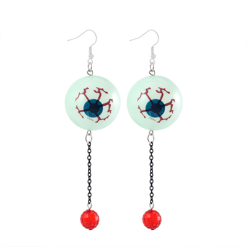 Wholesale Trendy  Earrings Exaggerated Resin Skull Pumpkin  Web Dangle Earrings Party Jewelry Accessory