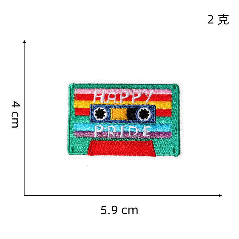 Wholesale Cartoon Cute  Embroidered  Multicolor Landscape Cloth DIY Patches