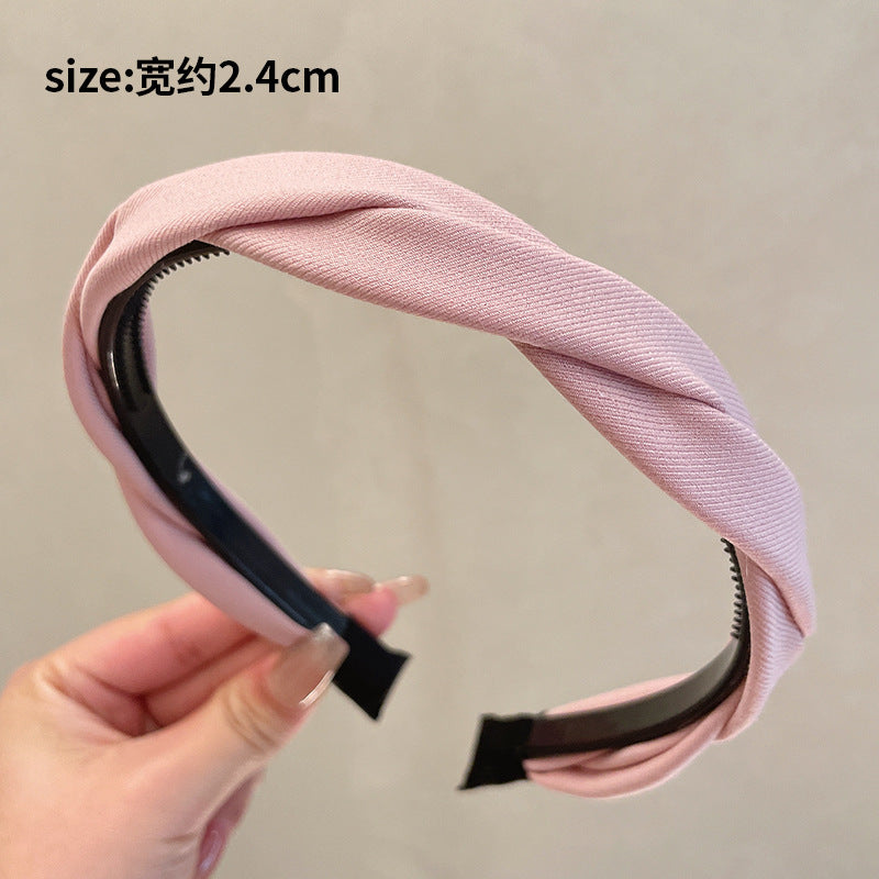 Wholesale Retro simple French style all-match outdoor face washing sponge headband for women