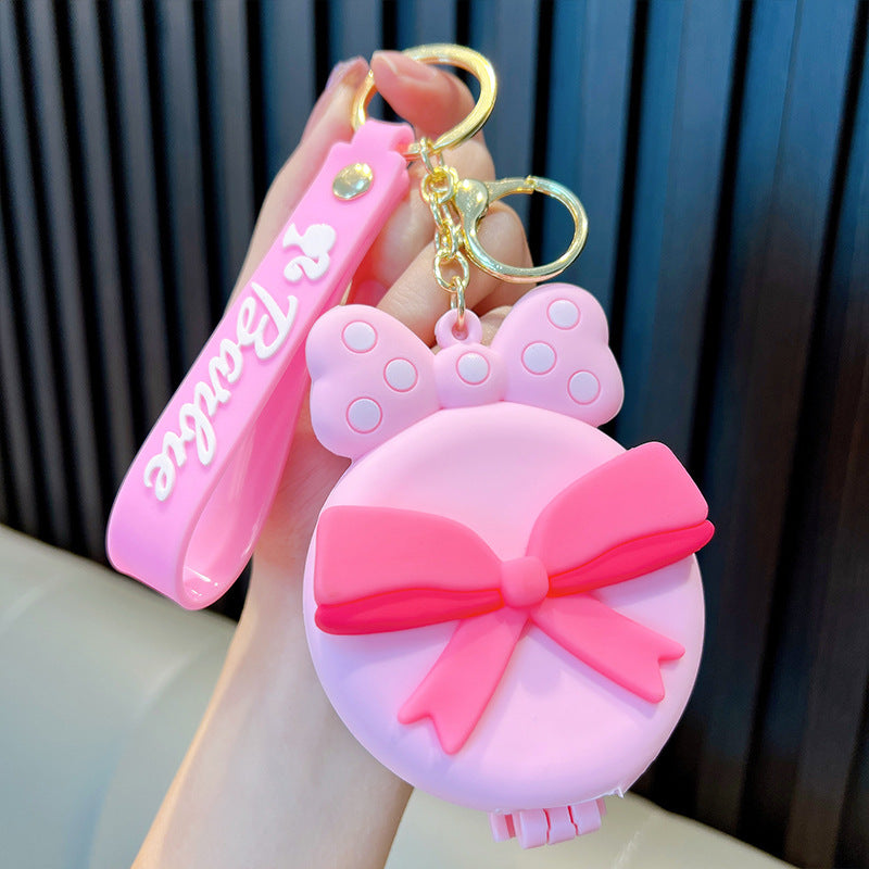 Wholesale Pink Vanity Mirror Girl Portable Keychain