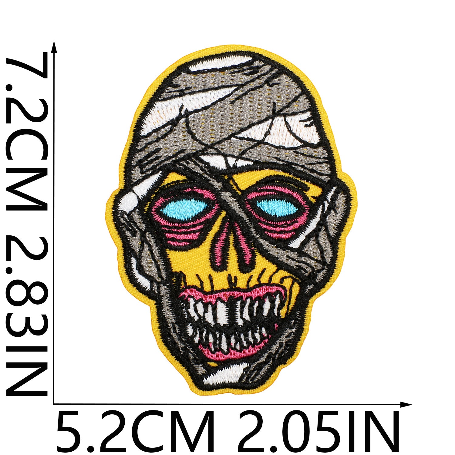 Wholesale Party  Embroidered Patches Creepy Clown Mummy Design Polyester Clothing Applique For Costume DIY OLY Exclusive