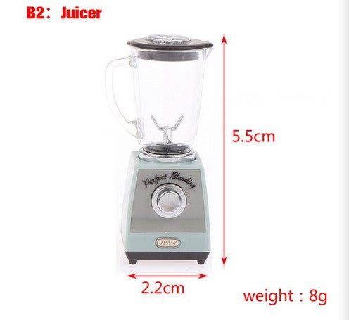 Wholesale 1:12 miniature model scene food play micro juicer coffee machine
