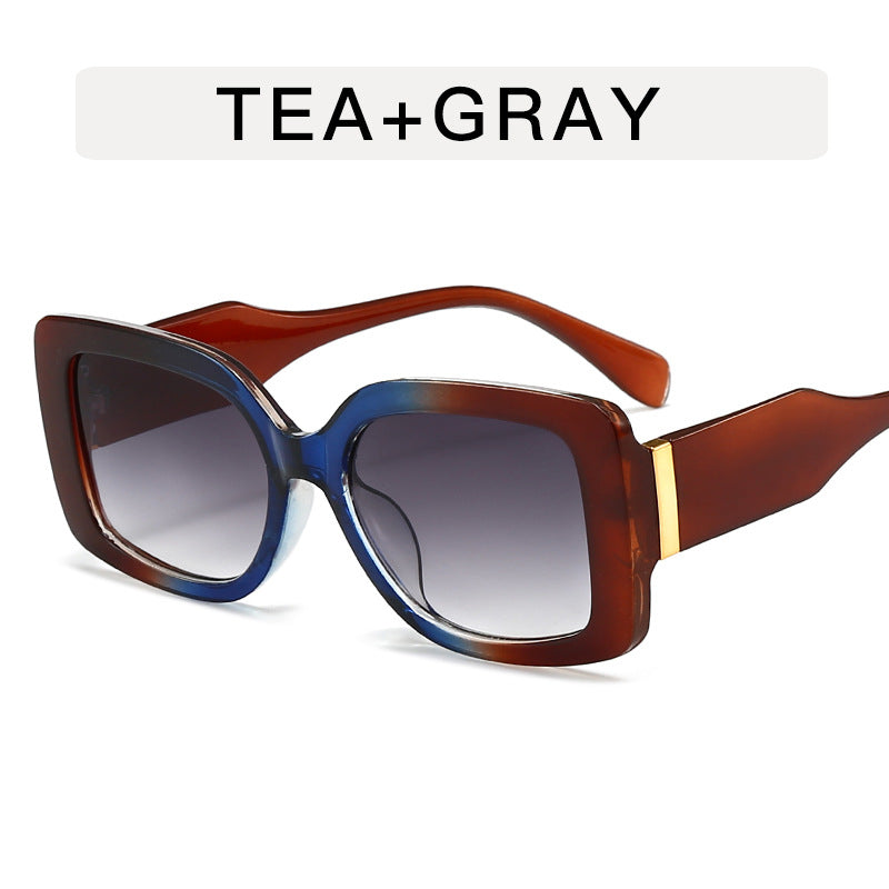 Wholesale Box Retro Sunglasses Women's Personalized Gradient  Sunglasses Large Frame Fashionable Street Beat