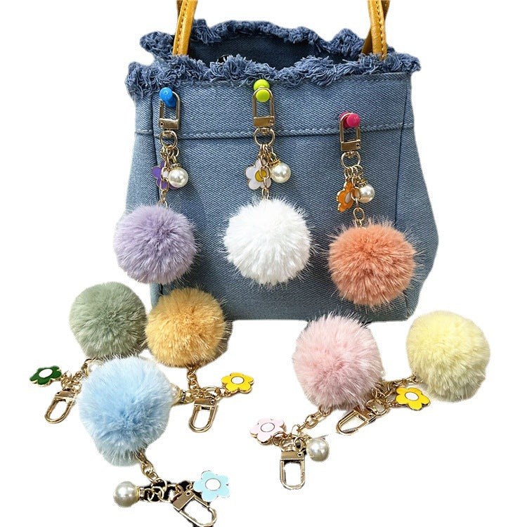 Wholesale Small fresh colorful candy ball keychain