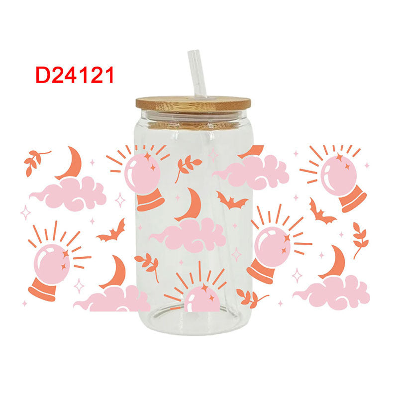 Wholesale Bat Ghost Halloween 16oz Cup UV DTF Wraps