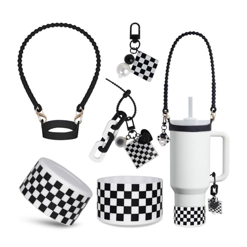 Wholesale Black Cup Set Cross Keychain 40oz Cup Accessories Set