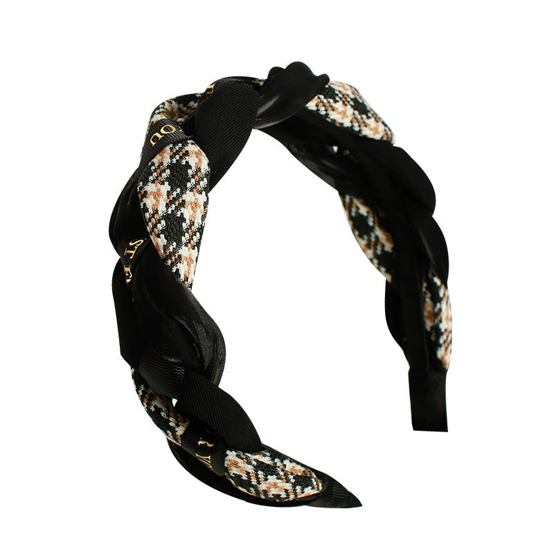 Wholesale Fried Dough Twists Braid Women's New Simple Versatile Vintage Fabric Headband