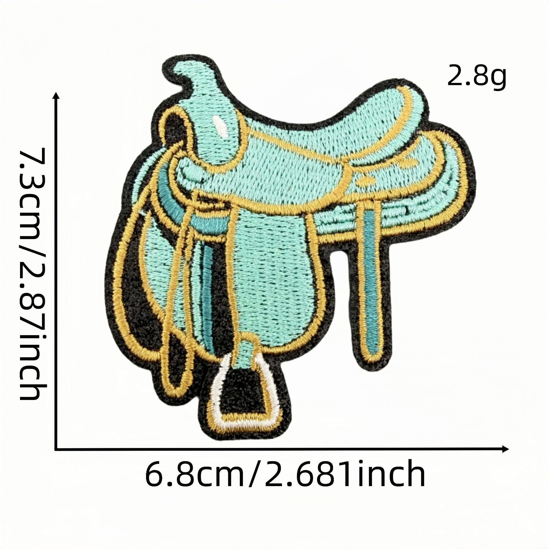 Wholesale Turquoise Western Cowboy Embroidered Iron On Patches Leopard Bow Plaid Heart Designs DIY Decorative Accent For Shoes Hats Everyday Use