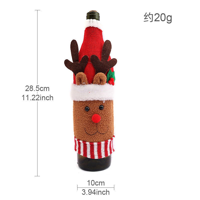 Wholesale Christmas decorations faceless doll wine bottle cap  decoration