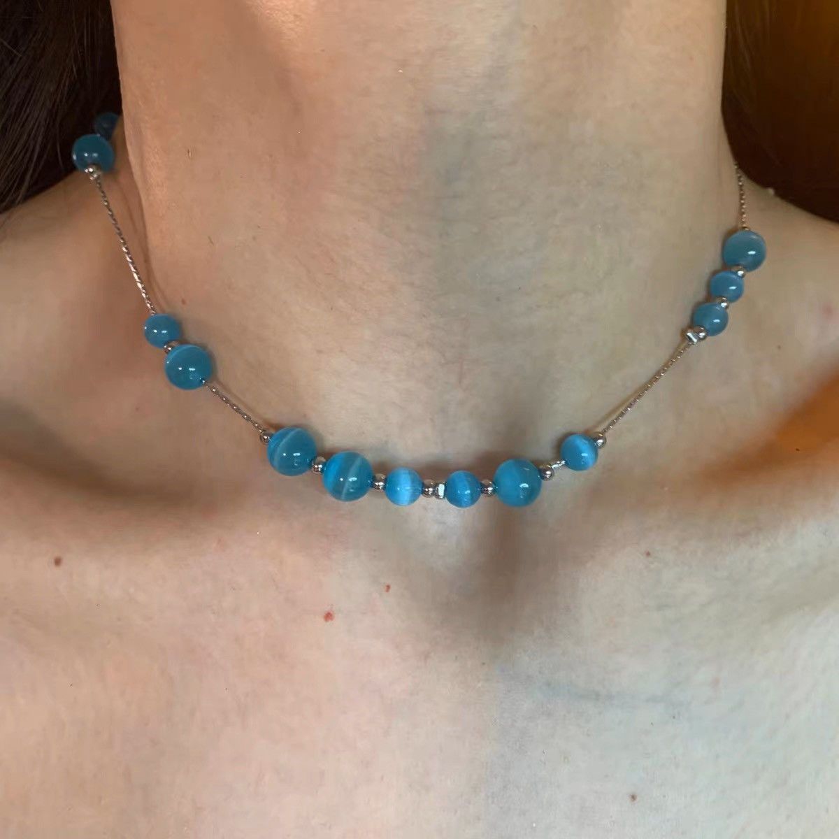 Wholesale Thorns and Aurora Key Rose Butterfly Cartoon Cat Necklace