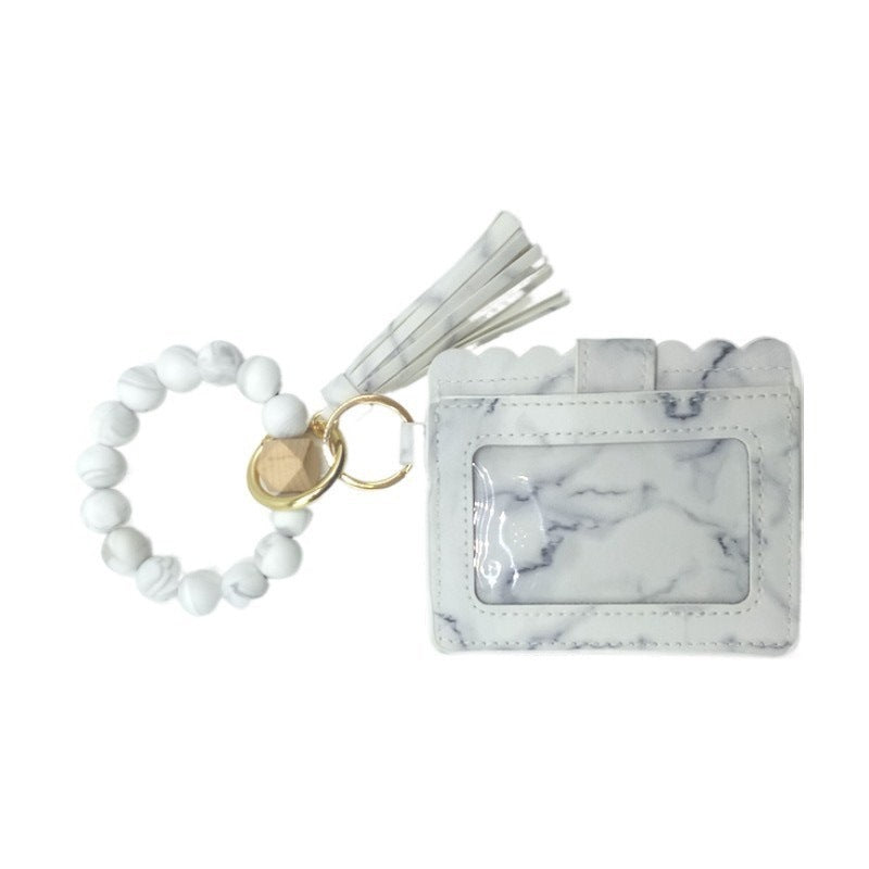 Wholesale Tassel pendant iridescent wrist key ring keychain