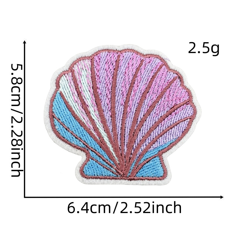 Wholesale Trendy Blue Series Embroidered Cartoon Candy Patches Cute Sew On Clothing Applique Everyday Craft Supply For Resale