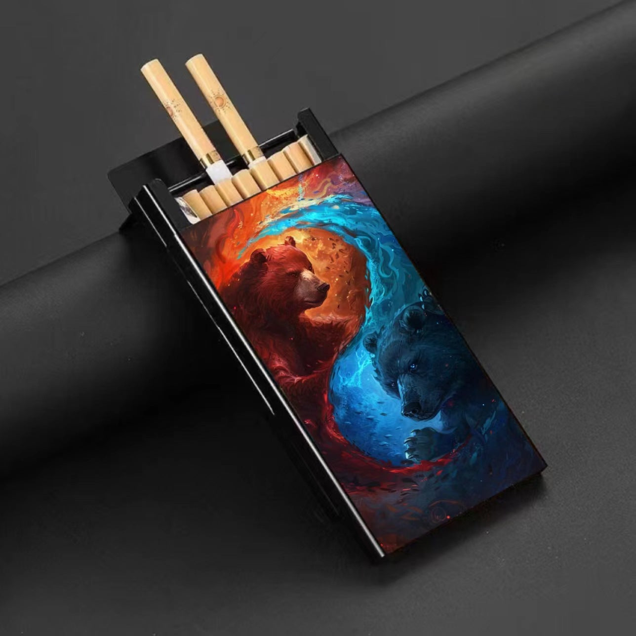 Wholesale Metal Fine Tube Anti Drop and Moisture-proof Painted Creative Cigarette Box