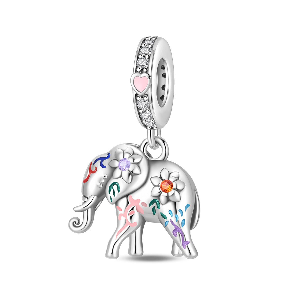 Wholesale Animal Elephant Cat Swan Silver Plated Charms