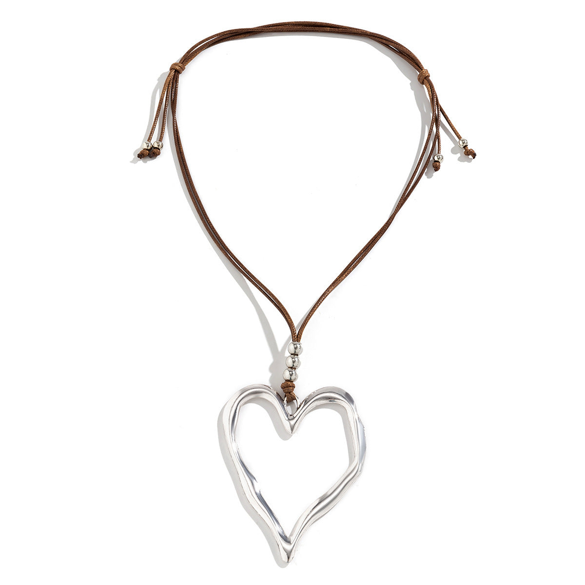 Wholesale Sweet and Cool Exaggerated Big Heart Alloy Necklace