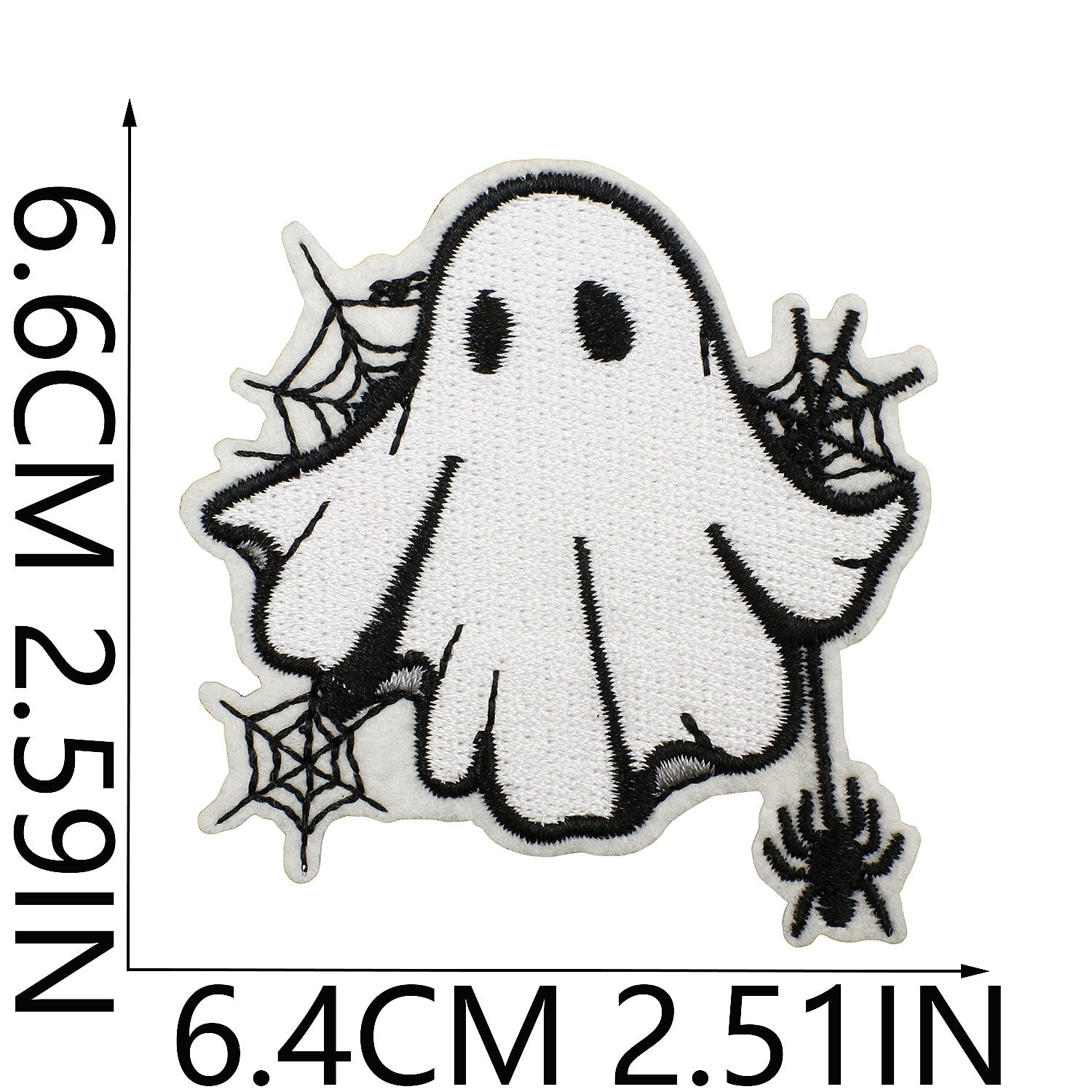 Wholesale Iron On Ghost Pumpkin Embroidery Patch Cute Witch Applique For Clothing Holiday Craft Supply For DIY Decor