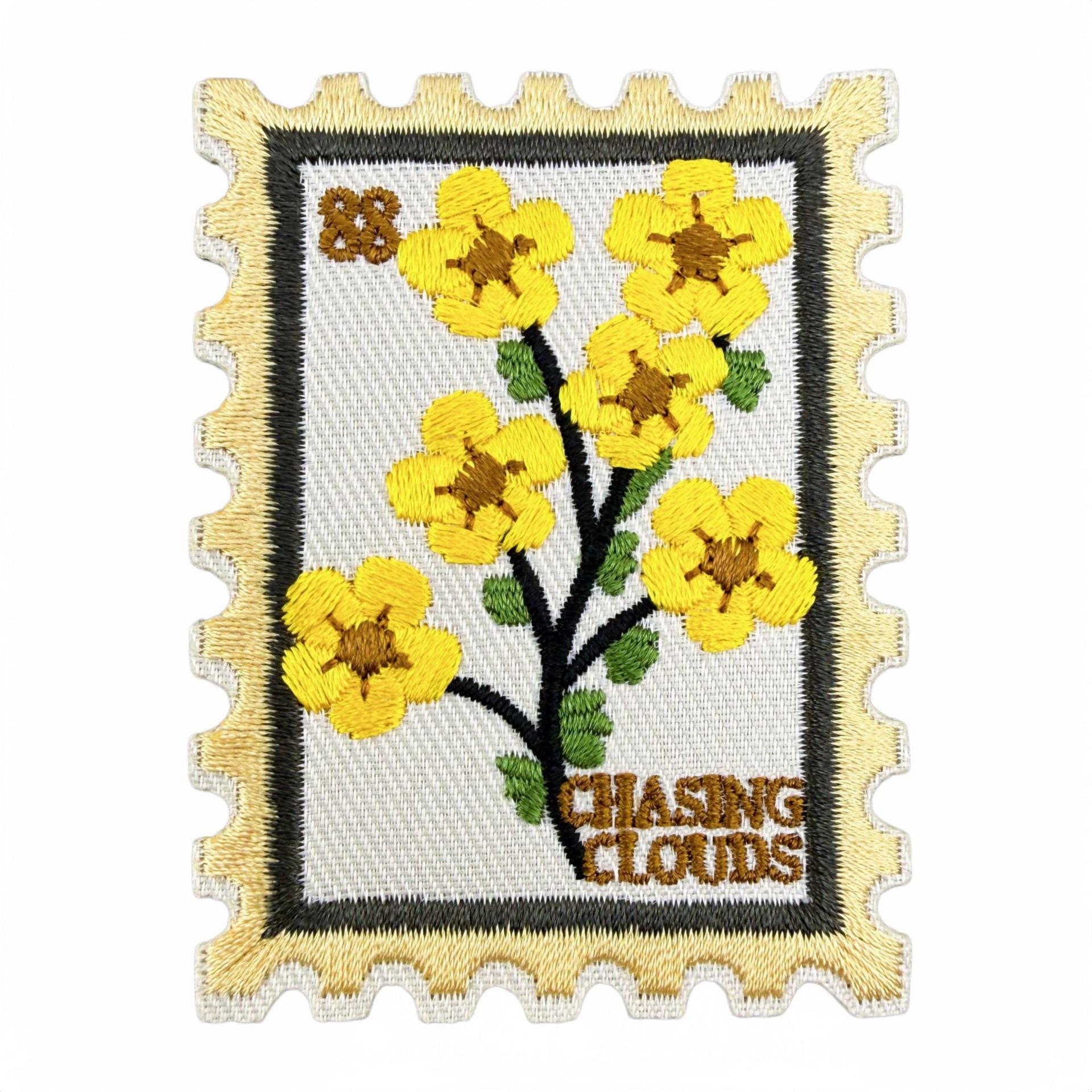 Wholesale Retro Floral Embroidery Patches Stamp Design Square Badges Set Of 8 Sew On Applique For Clothing DIY Home Decor