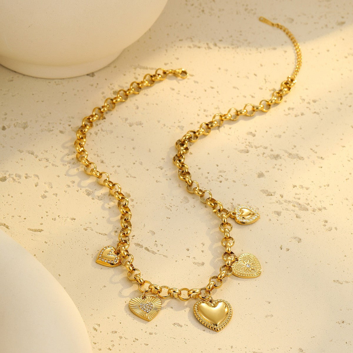 Wholesale Water droplet shaped heart shape Stainless Steel Earrings