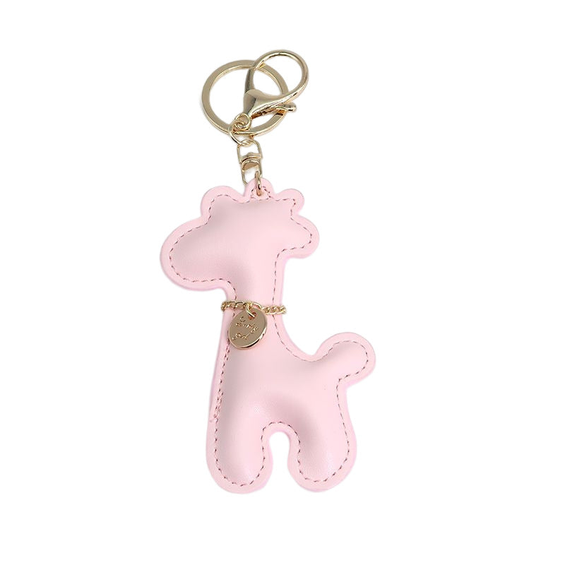 Wholesale Giraffe PU Cartoon Keychain