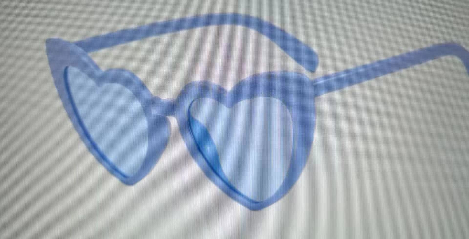Wholesale  Heart-Shaped Lenses, Special-Shaped Heart-Shaped Sunglasses, Fashionable Peach Heart Sunglasses, Trendy Women's Party Cat-Eye Glasses