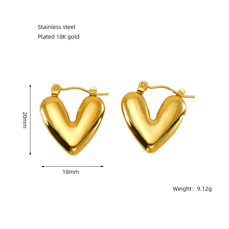Wholesale Stainless Steel Vintage Türkiye Love Eyes Horn Bag Earrings