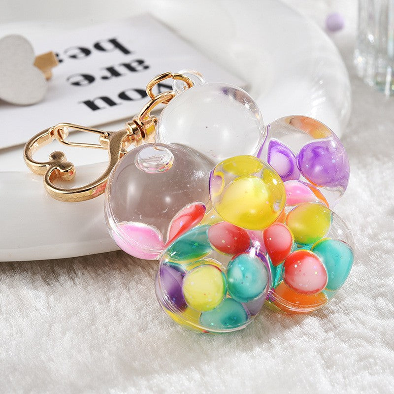 Wholesale Acrylic Oil-Filled Pendant Luminous Iceberg Cup Keychain