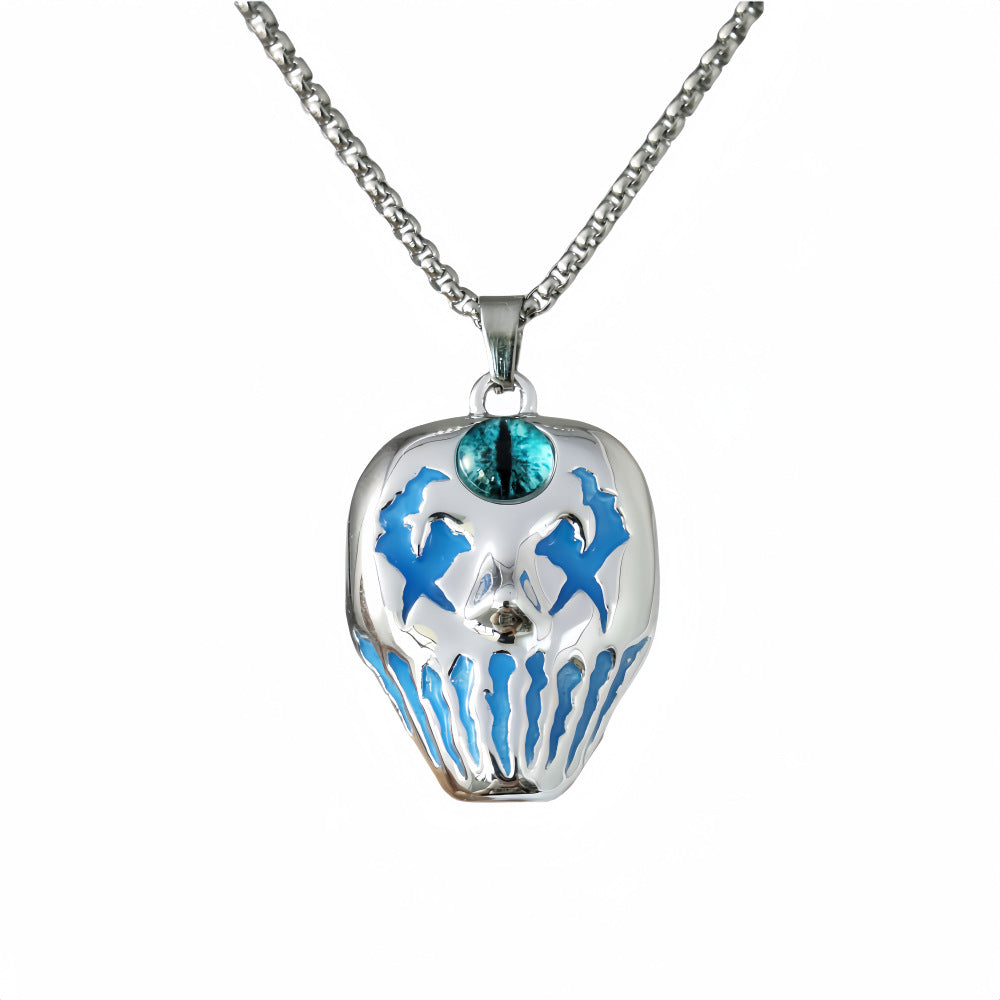 Wholesale Halloween Joker Luminous Mask Skull Face Necklace