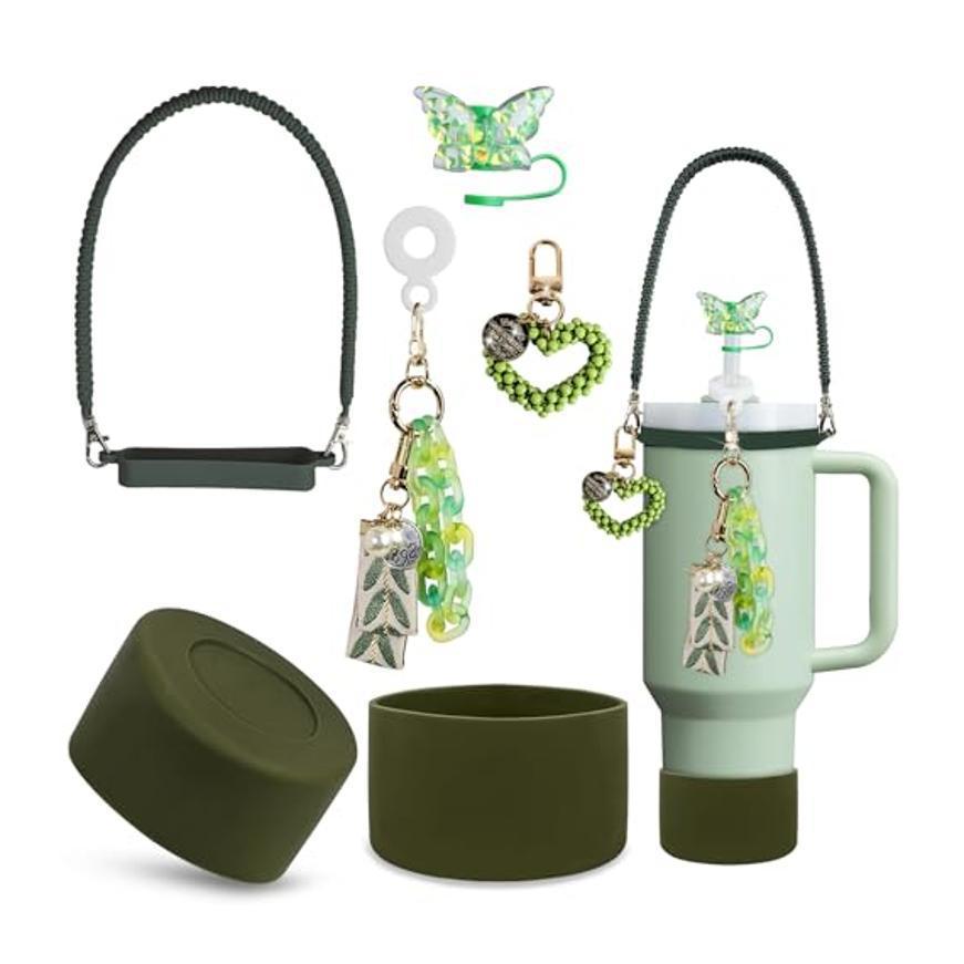 Wholesale Black Cup Set Cross Keychain 40oz Cup Accessories Set