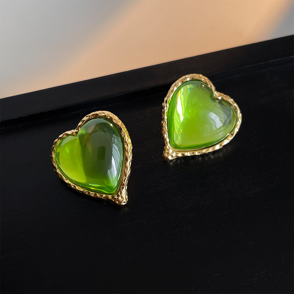 Wholesale Vintage emerald diverse shaped zircon earrings