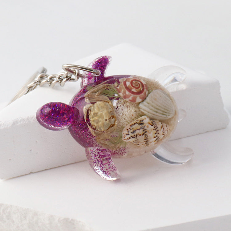 Wholesale 6pcs Ocean Turtle Creative Metal Keychain