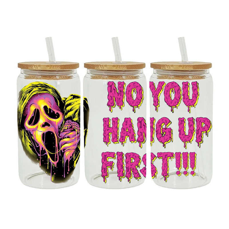 Wholesale Skeleton Ghost Halloween 16oz Cup UV DTF Wraps