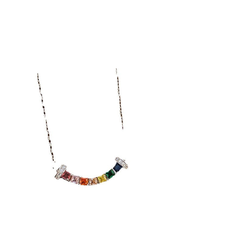 Wholesale Color Micro-Inlaid Zircon Copper Necklaces