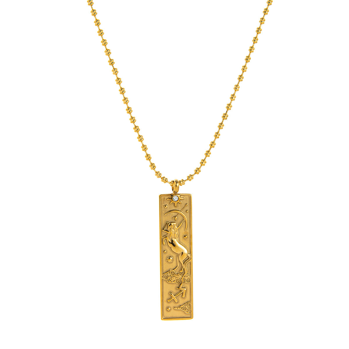 Wholesale Zodiac Tarot Card Necklace Stainless Steel 18K Gold Finish Trendy Contion Jewelry Accessory For Everyday And Boutique Resale