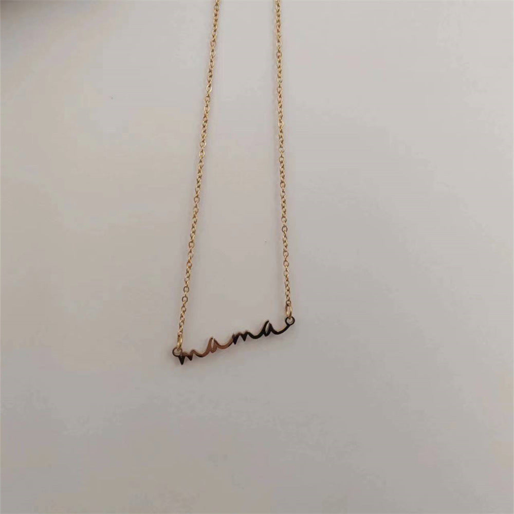 Wholesale mama pendant clavicle necklace