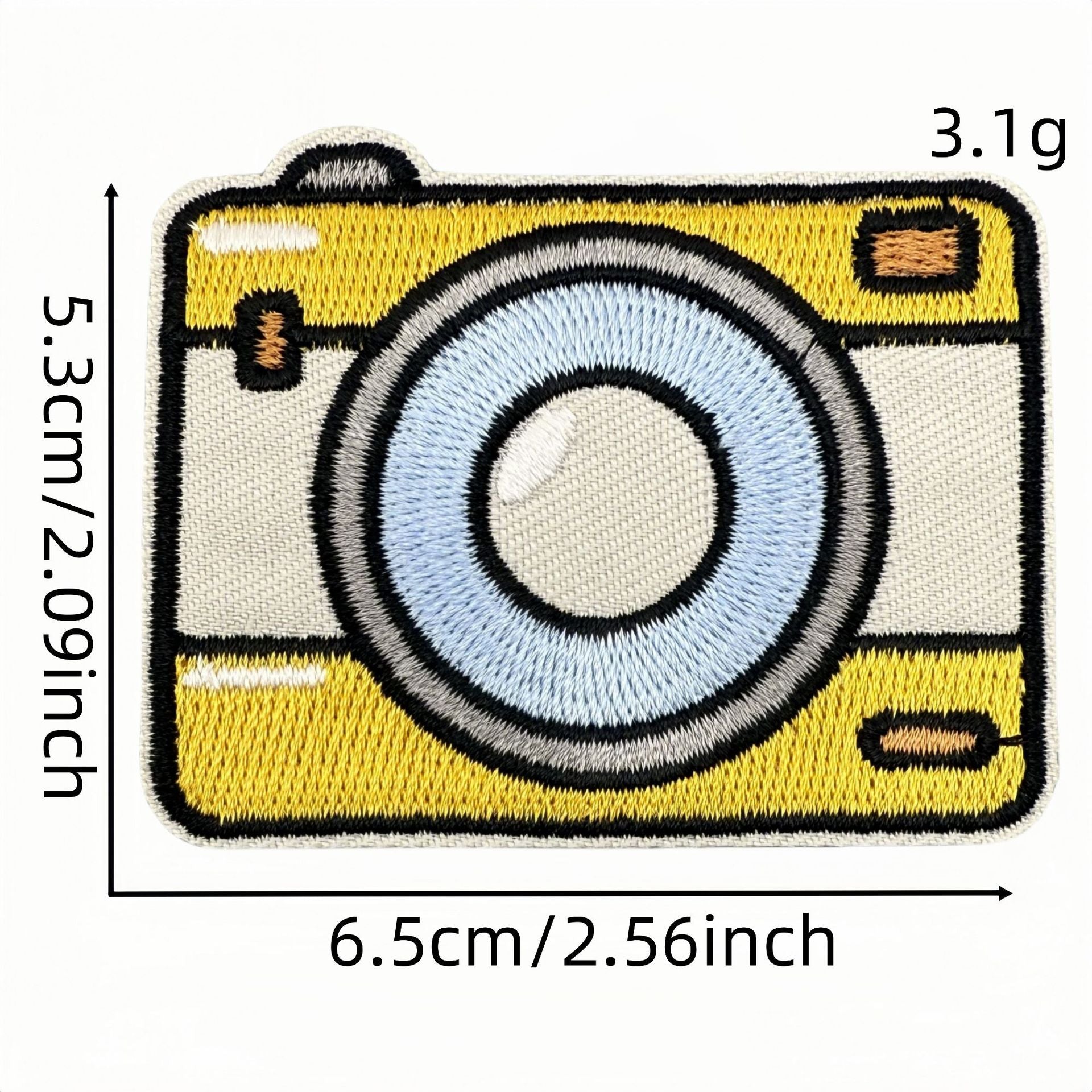 Wholesale Trendy Cartoon Camera Embroidered Iron On Patches For Clothing Decoration DIY Accessory