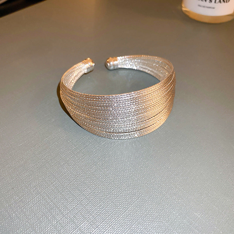 Wholesale Real Gold Electroplated Multi-layer Open Bracelet