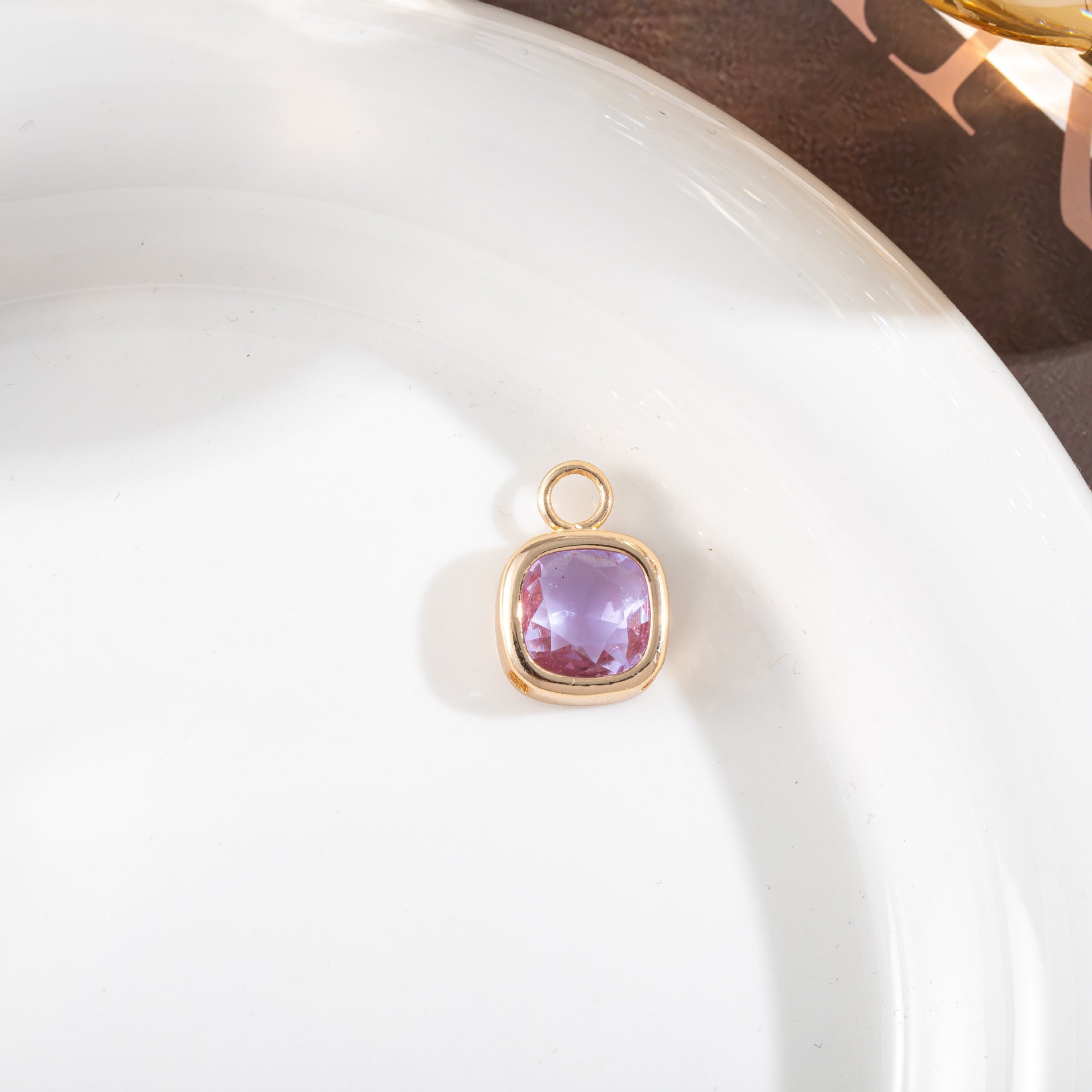 Wholesale Crystal Sugar Cube Pendant Accessories