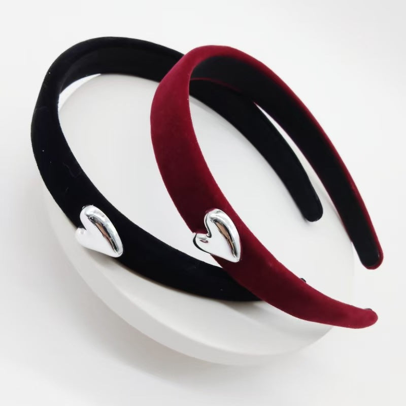 Wholesale Valentine's Day Love Fabric Hair Band Women's  Fabric Wide Edge Headband