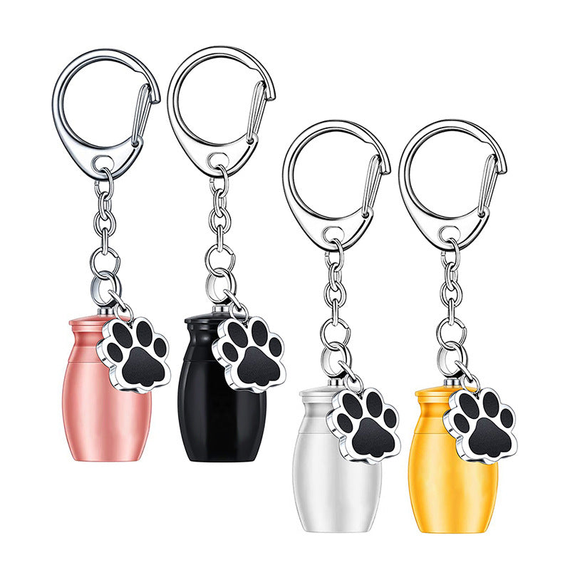 Wholesale Commemorative Pet Ashes Box Zinc Alloy Keychain