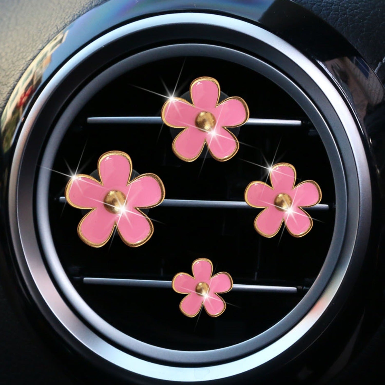 Wholesale Small chrysanthemum car alloy air outlet perfume decoration