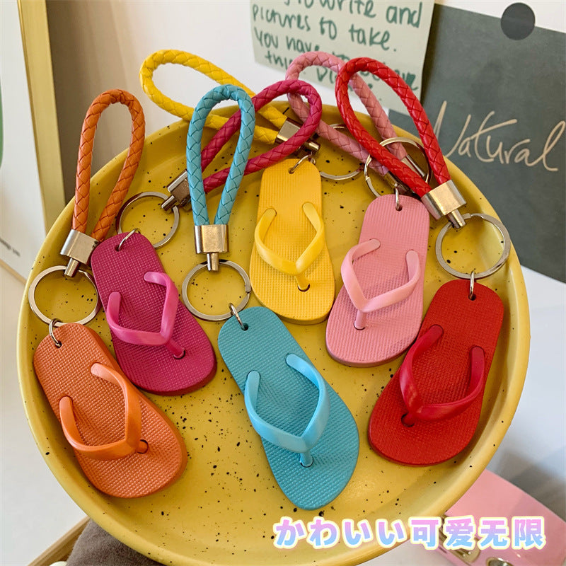 Wholesale Creative Cartoon Creative Mini Flip Flops Keychain