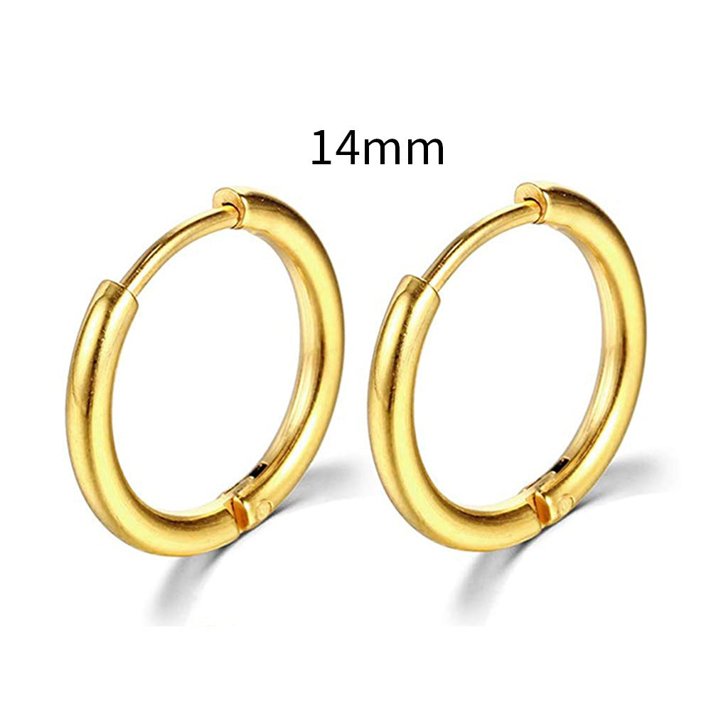 Wholesale Creative Design Stainless Steel Circular Earrings