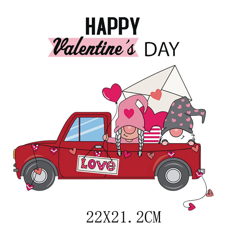 Wholesale Pink Valentine' s Day Pattern UV DTF Ready to Press Transfers Wrap