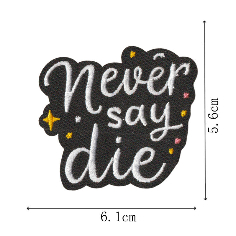 Wholesale Cartoon English Iron On Embroidered Patches 9 Piece Set Fashion Sewing Accessory For Clothing Towel Decor Gift Boutique Resale