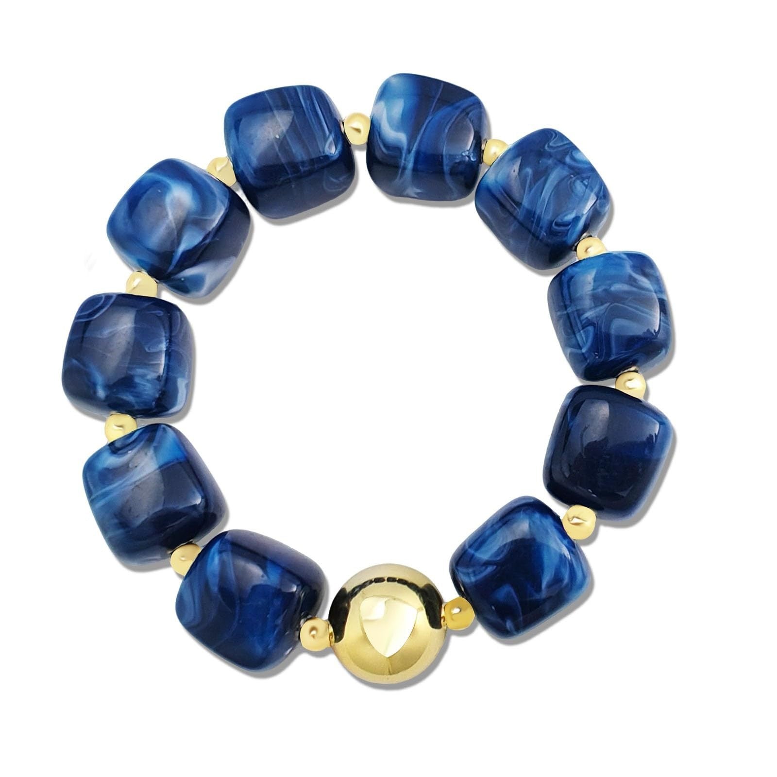 Wholesale Dopamine Style Colorful Resin Bead Stretch Bracelet Summer Beach Jewelry Accessory Gift Boutique Resale