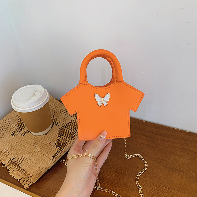 Wholesale PU Clothing Bags, Mini Children's Handbags, Candy Colored Single Shoulder Diagonal Cross Bags