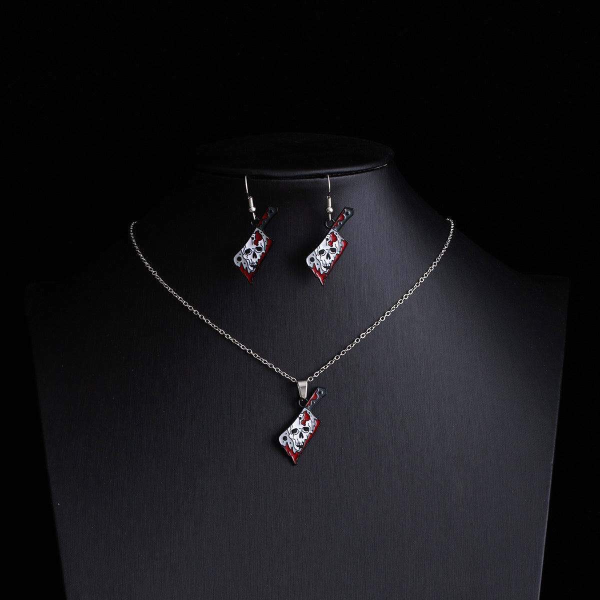 Wholesale Gothic Punk  Earring Necklace Set