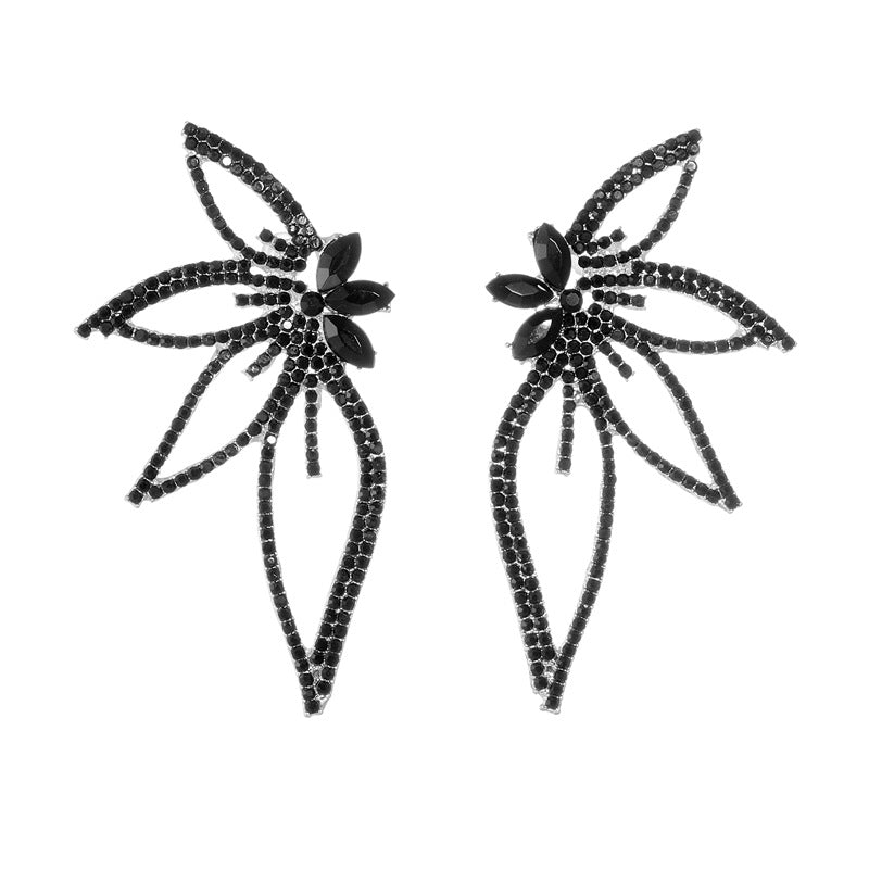 Wholesale Exaggerated Diamond Large Butterfly Earrings