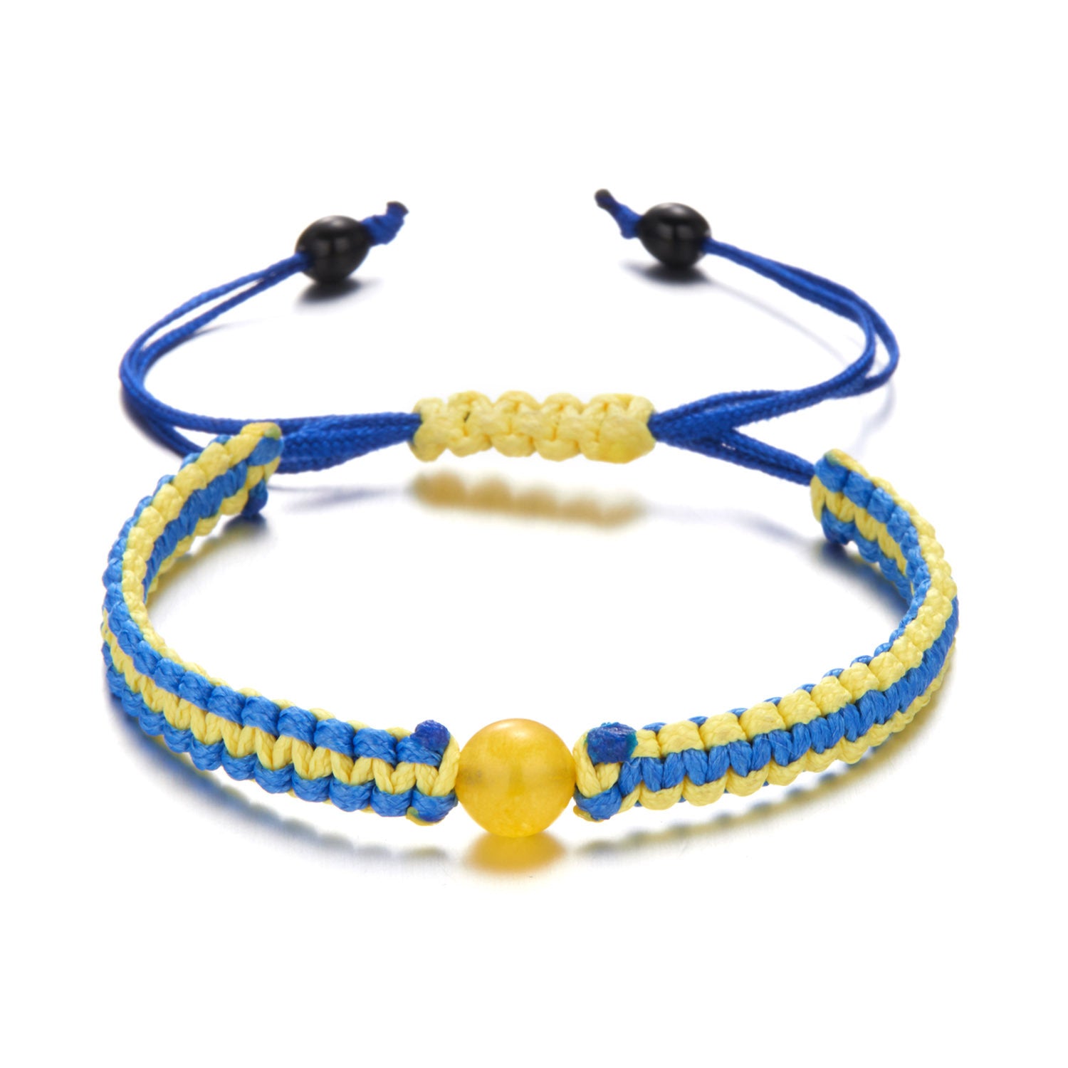 Wholesale Yellow Blue Braided Adjustable Bracelet