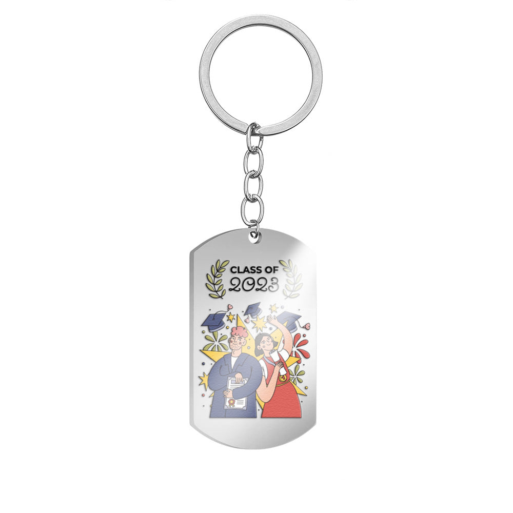 Wholesale 2023 Couple Graduation Season Stainless Steel Keychain